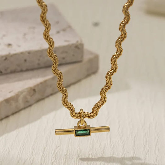 Emerald Axis Necklace